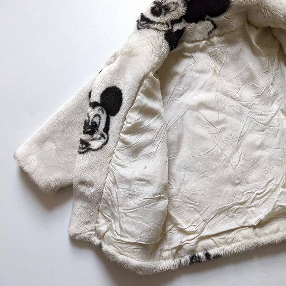 VERY RARE Kid's Vintage 1992 Disney Apparence Mickey & Minnie Faux Fur Coat - Picture 14 of 15